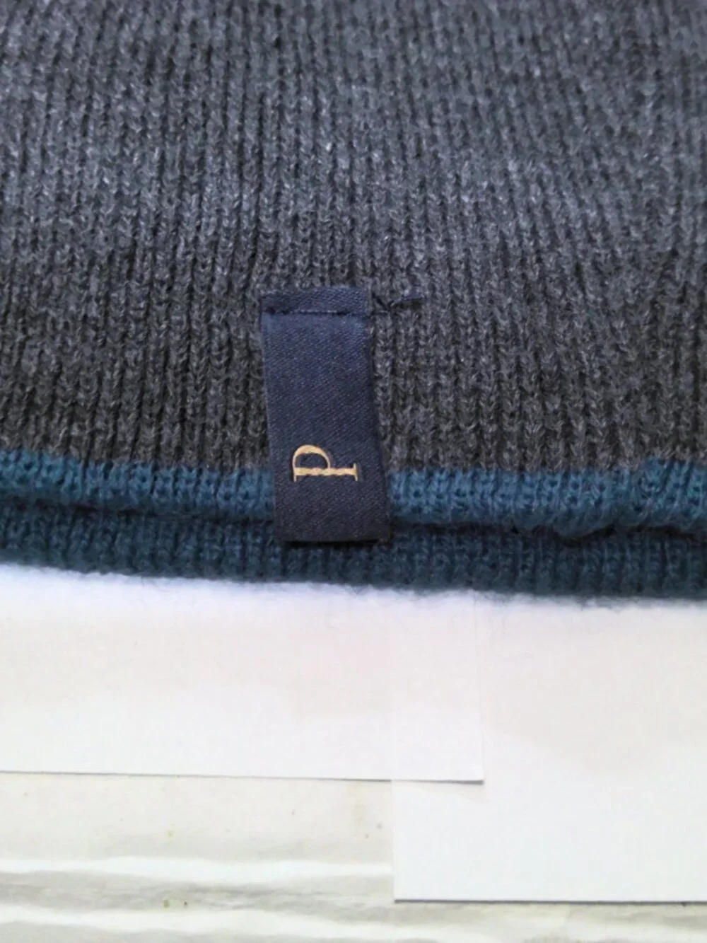 Pendleton Olympic Striped Cuff Knit Beanie Grey Wool Preppy Cozy Winter UnisexOS